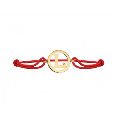 Alphabet L Gold Bracelet